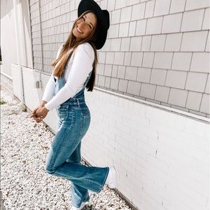 AE flare denim overall